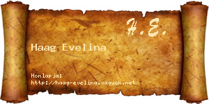 Haag Evelina névjegykártya